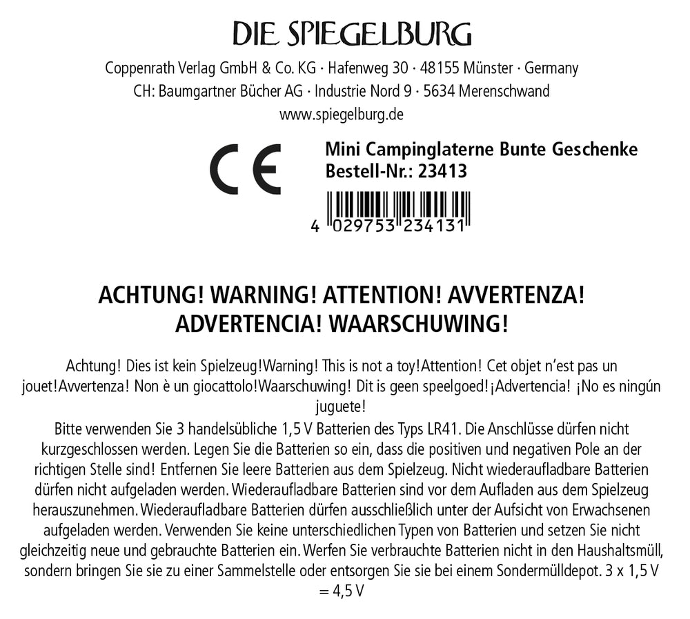 Schlüsselanhänger Mini Campinglaterne