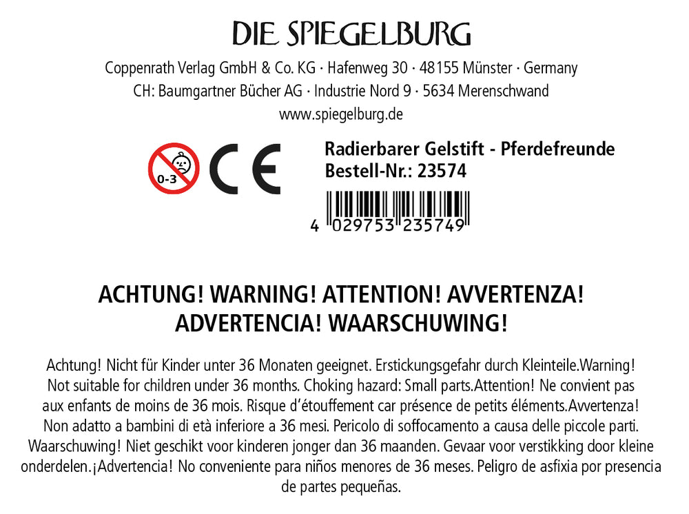 Radierbarer Gelstift - Pferdefreunde