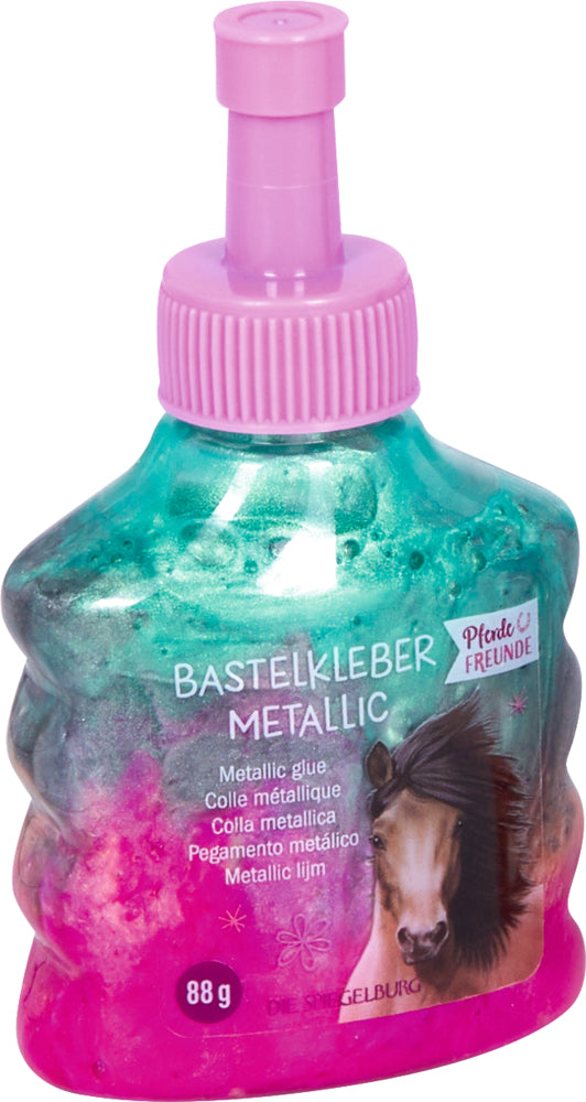 Bastelkleber Metallic - Pferdefreunde (1 Stück)