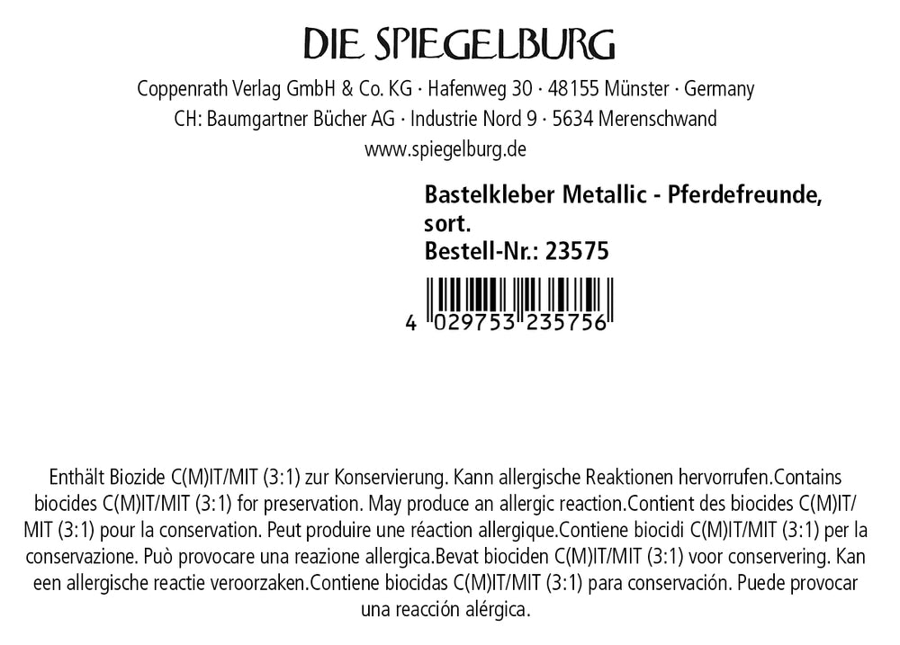 Bastelkleber Metallic - Pferdefreunde (1 Stück)