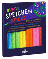 Bunte Speichensticks in sechs leuchtenden Farben für Fahrradreifen mit praktischer Reflektion und einfachem Anbringen