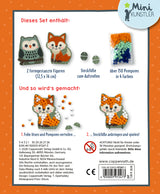 Mein kl. Bastelset: Pompom-Figuren (Eule/Fuchs)