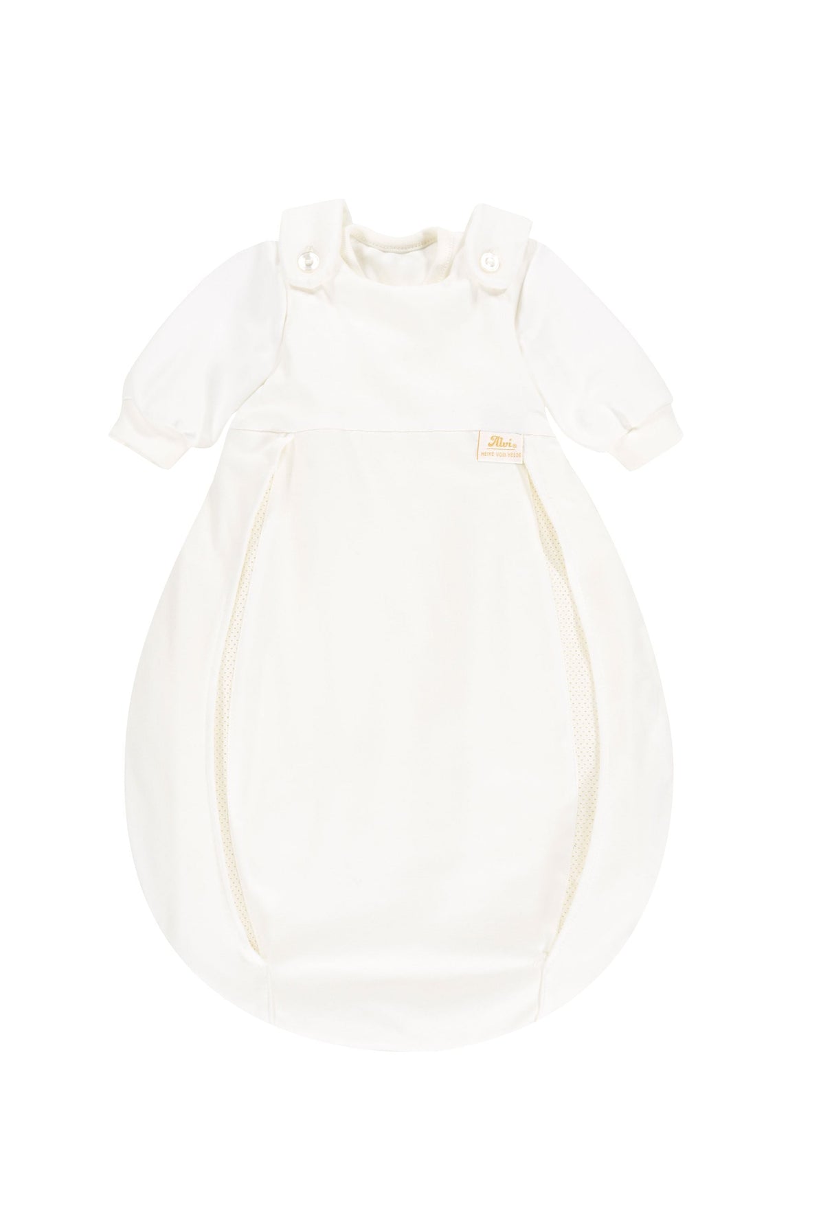 Baby-Mäxchen mit Belüftungssystem Supima Baumwoll Schlafsack weiß Größe 62