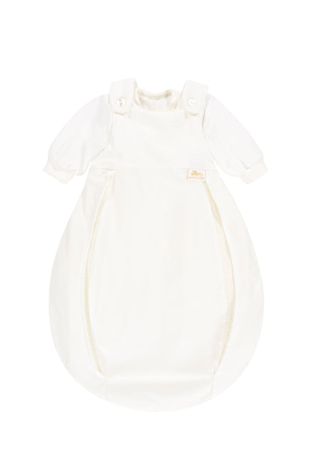 Baby-Mäxchen mit Belüftungssystem Supima Baumwoll Schlafsack weiß Größe 62