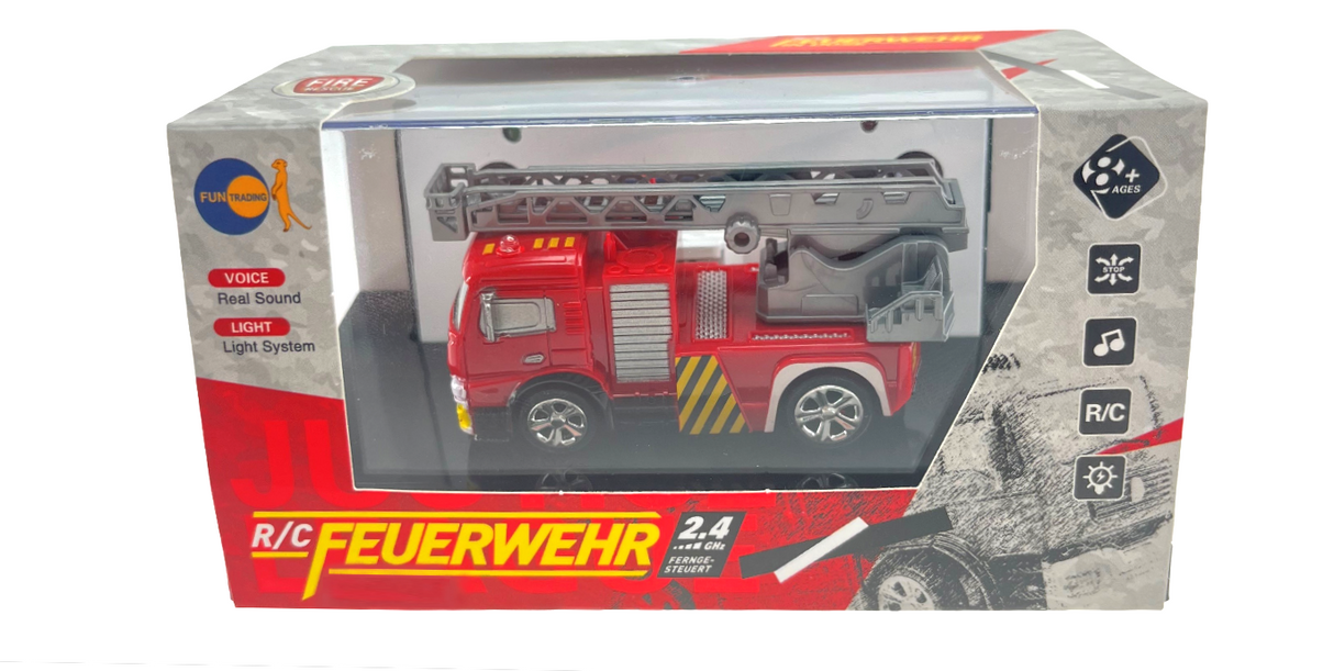 Mini R/C Feuerwehr ferngesteuertes Spielzeugauto mit Lichtfunktion und Fernbedienung