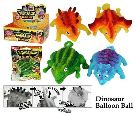 Lustiger Dino Ballon von Fun Trading zum Geburtstag mit Aufblasequipment
