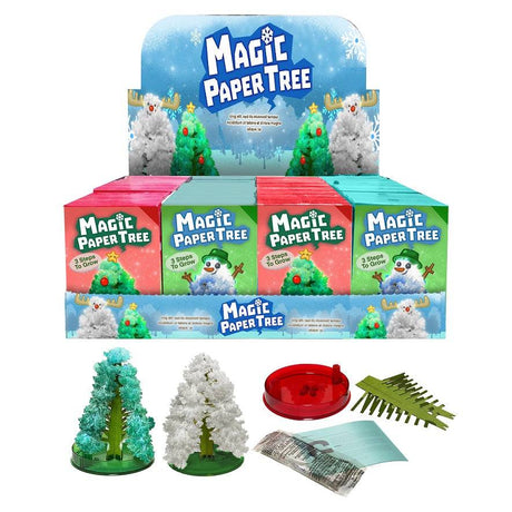 Magic Tree Kristallwunder Weihnachtsbaum auf Papier für Kinder ab 5 Jahren, wächst in Plastikschale