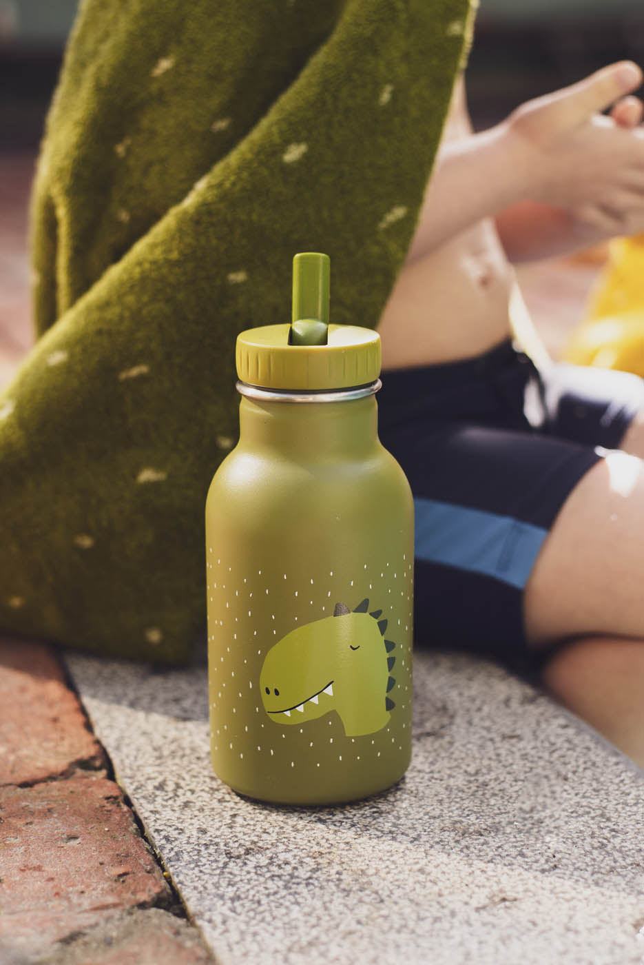 Schulset - Rucksack klein,Trinkflasche 350ml & Brotdose groß - Mr. Dino