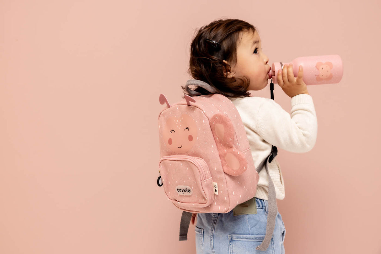 Schulset - Rucksack klein,Trinkflasche 350ml & Brotdose groß - Mrs. Butterfly