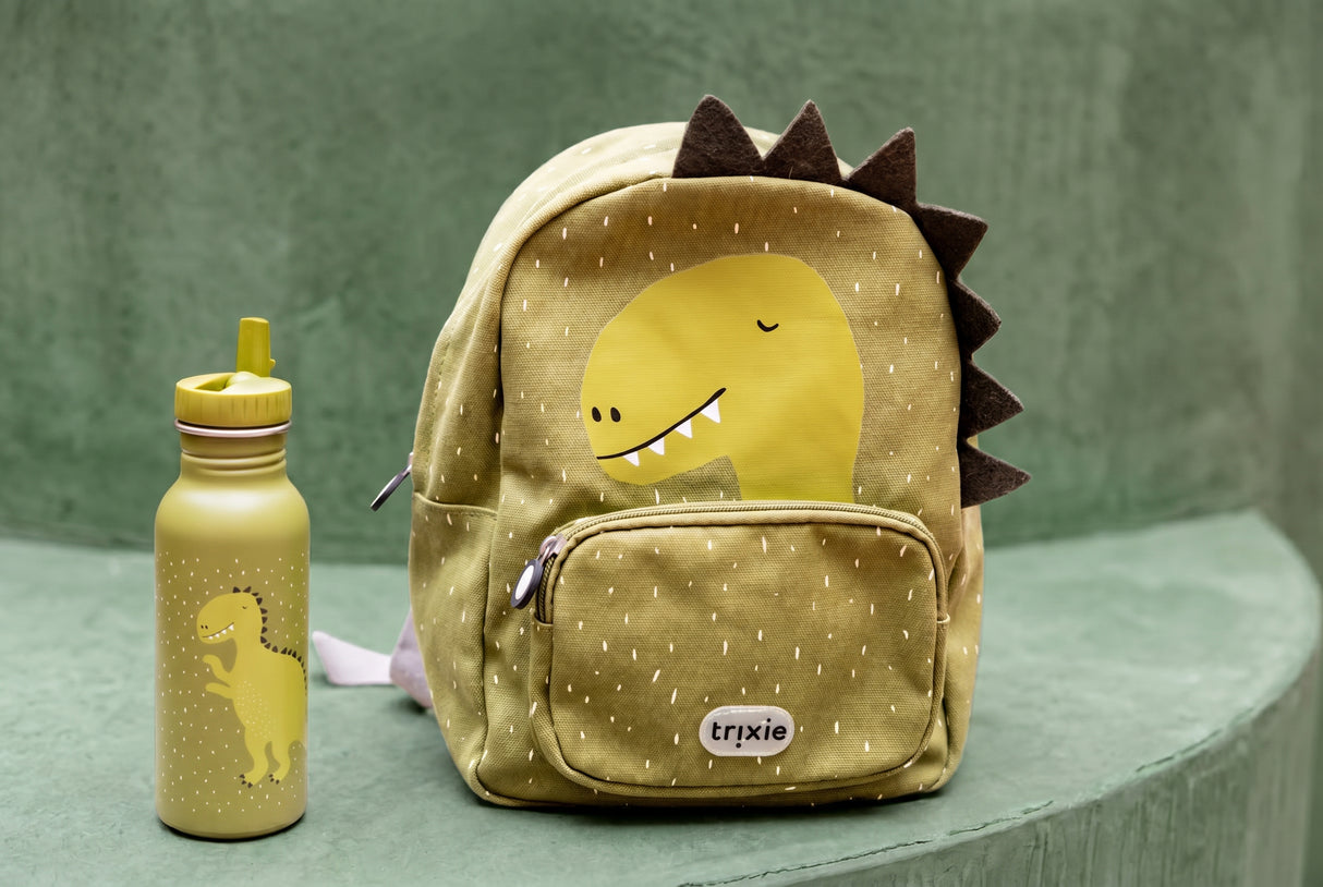 Schulset  - Rucksack, Trinkflasche 350ml & Brotdose groß Mr. Dino