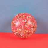 Flummi Smileys & Konfetti/  Neonpink/hellblau