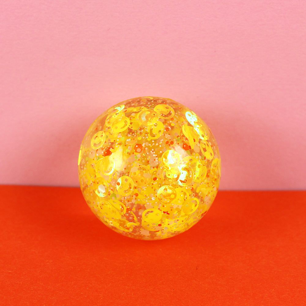 Flummi Smileys&  Konfetti/ Gelb