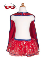 Superheldin Tutu & Umhang & Maske 4-6 Jahre