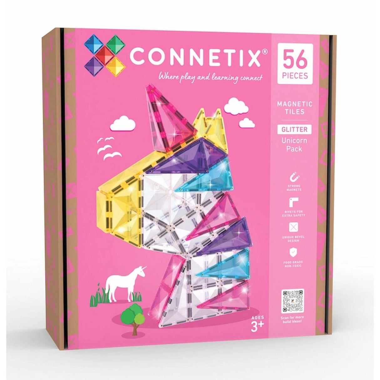 Magnetbausteine Glitter Unicorn Pack 56 Teile