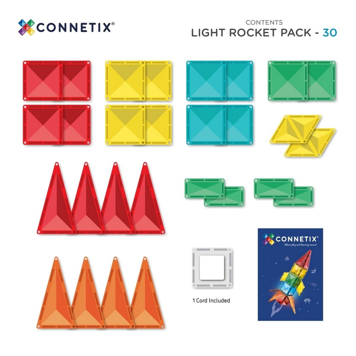 Magnetbausteine Light Rocket Pack 30 Teile