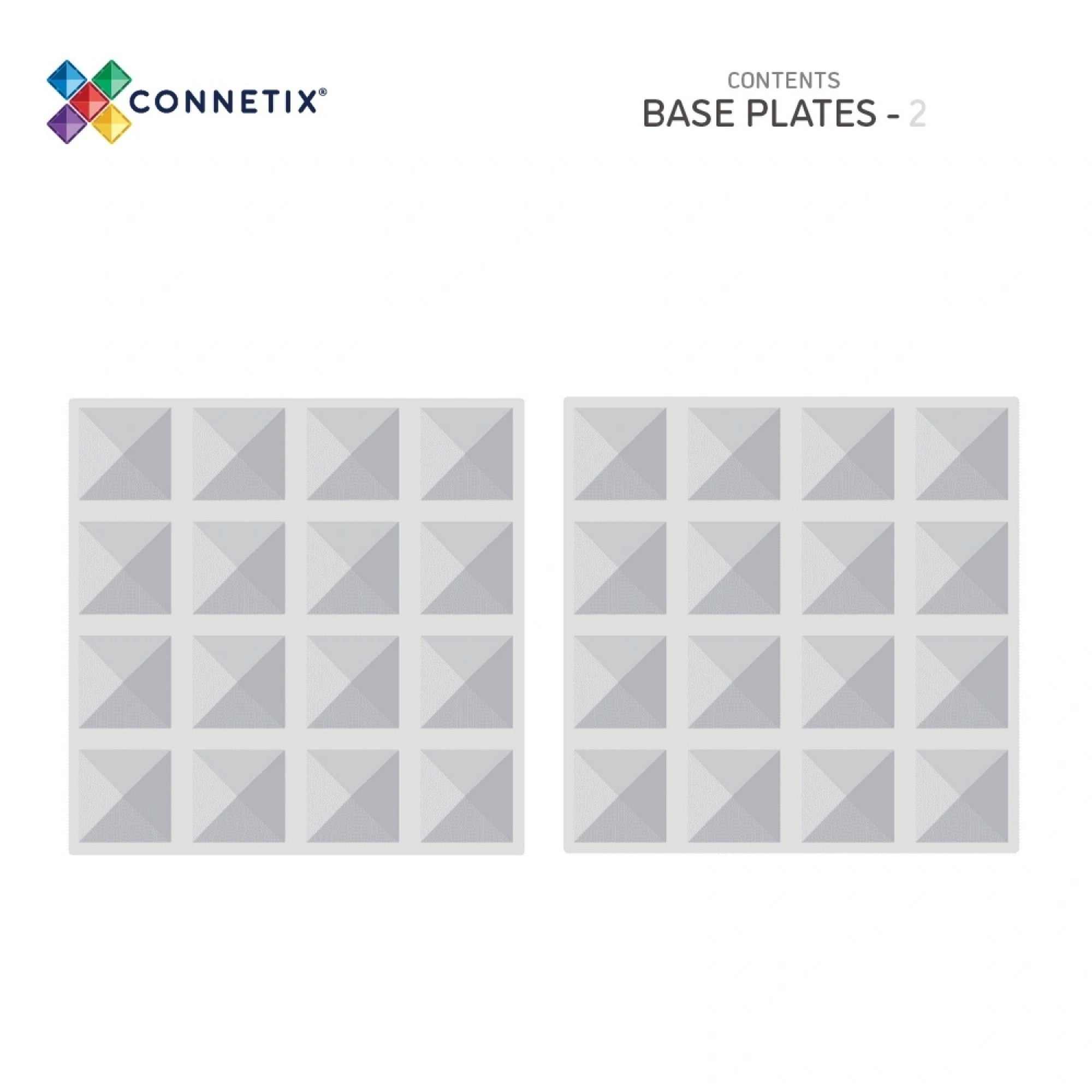 Magnetbausteine Clear Basisplatten - 2 Teile