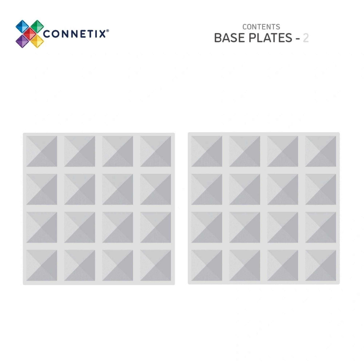Magnetbausteine Clear Basisplatten - 2 Teile