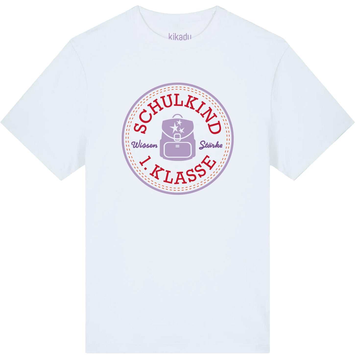 T-Shirt Schulkind Lavendel 116/128 (GOTS)