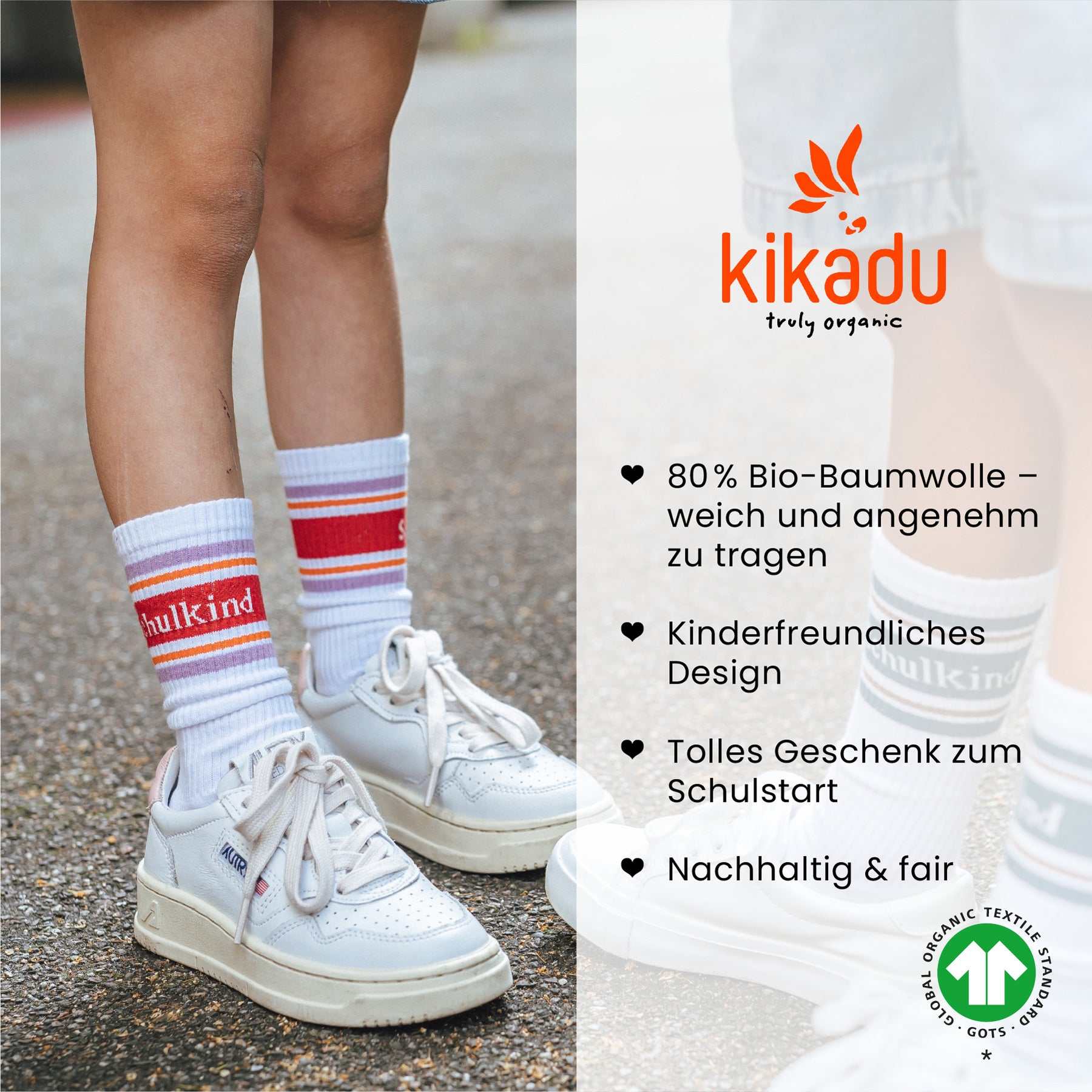 Schulkind- Socken 27-30/ Lavender