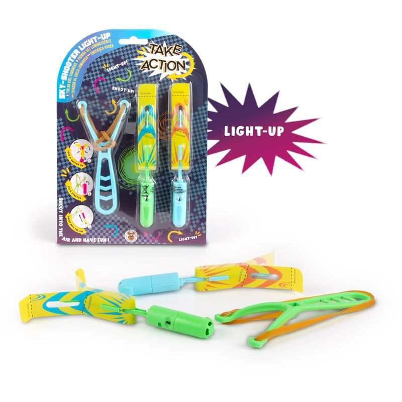 TAKE ACTION Sky Shooter leuchtendes Outdoor-Spielzeug für Kinder mit einfacher Handhabung