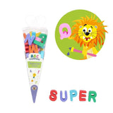 Buntes ABC-Radierer Set von A-Z in Schultüte für spielerisches Lernen zum Schulstart
