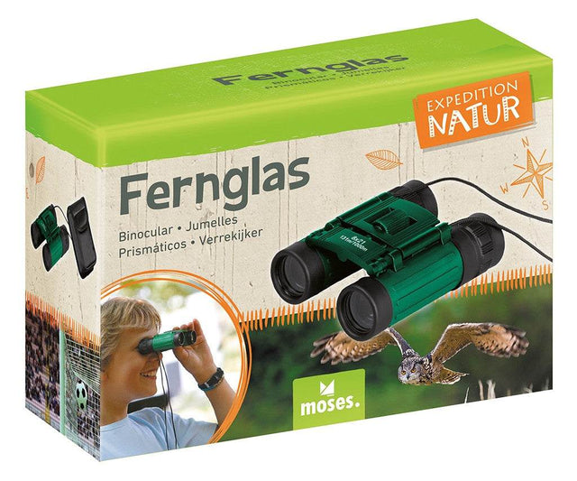 Kinderfreundliches Expedition Natur Fernglas mit 8-facher Vergrößerung und gummiertem Griff für Tierbeobachtungen