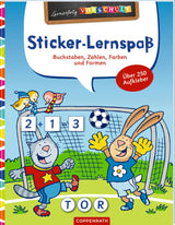 Sticker-Lernspaß Vorschule Buch mit über 250 Stickern zum Lernen von Zahlen, Buchstaben, Farben und Formen