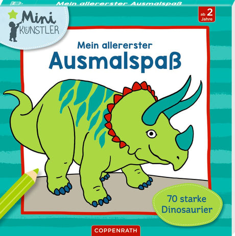 Mein allererster Ausmalspaß Dinosaurier Malblock mit 70 Dino-Motiven für Kinder ab 2 Jahren.