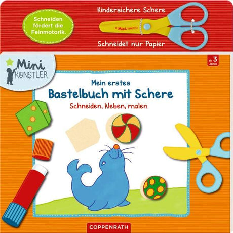 Mein erstes Bastelbuch Bastelset für Kinder ab 3 Jahren mit Schere und Motiven