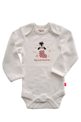 Baby Body My First Christmas aus 100% Bio-Baumwolle mit festlichem Design