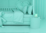 Wecker mit Nachtlicht- Türkis