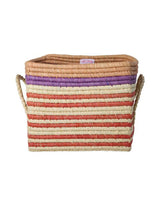 Raffia Korb/ Stripes