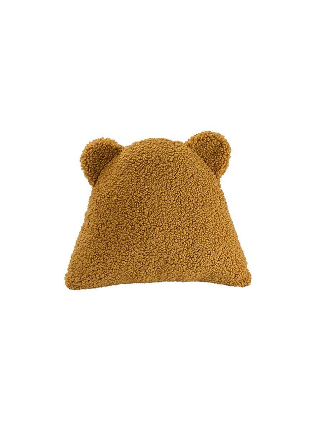 Bear Cushion Mapel with fluffy teddy fabric and cute bear ears for kids, machine washable and OEKO-TEX certified