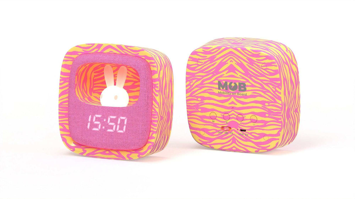 Wecker mit Nachtlicht- Zebra Pink
