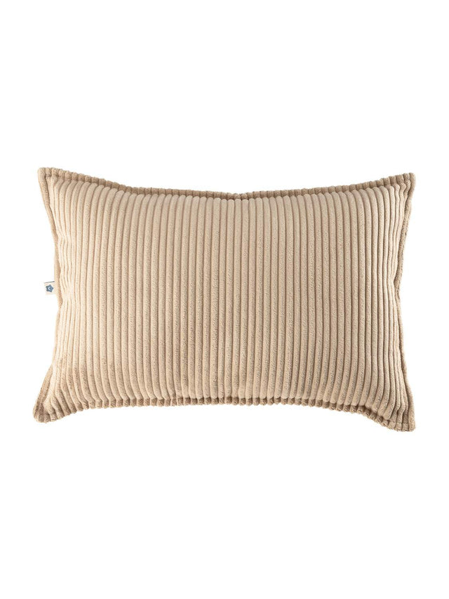 Wigiwama Kissen nachhaltiges Bolster aus recyceltem Cord in Braun Zucker Farbe
