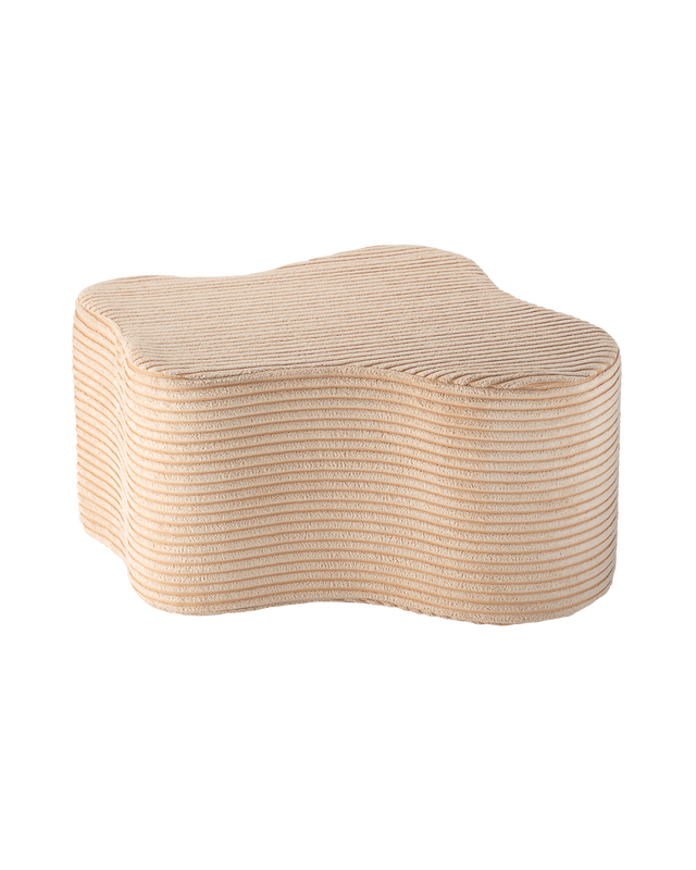 Cloud Pouffe brauner Teddystoff Kinderzimmer Sitzpuff organisch weich