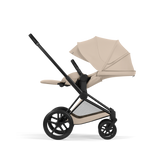PRIAM Comfort Matt Black incl. Babywanne, Sitzeinheit, Sitzbezug Cozy Beige