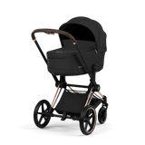 PRIAM Comfort Rosegold incl. Babywanne, Sitzeinheit, Sitzbezug Sepia Black