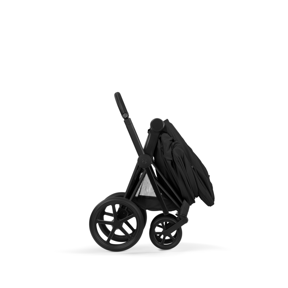 PRIAM Comfort Matt Black incl. Babywanne, Sitzeinheit, Sitzbezug Sepia Black