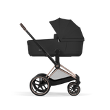 PRIAM Comfort Rosegold incl. Babywanne, Sitzeinheit, Sitzbezug Sepia Black