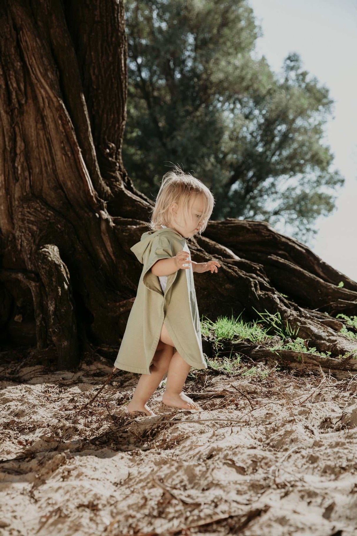 UV Poncho Olive Green 3-5 Jahre