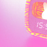 Wecker mit Nachtlicht- Zebra Pink
