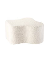 Cream white Cloud Pouffe kids' seat with soft teddy fabric and cloud shape