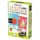 Bildkarten Lesen und Schreiben Montessori Lernspiel für Kinder 3-6 Jahre mit löschbarem Stift