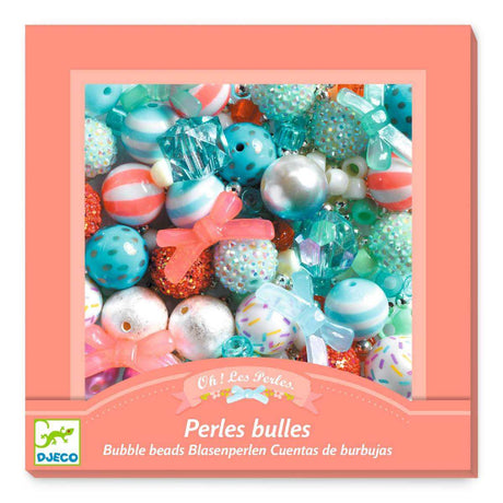 Schmuck basteln Bastelbox mit silbernen Perlen für Kinder kreative Halskettengestaltung