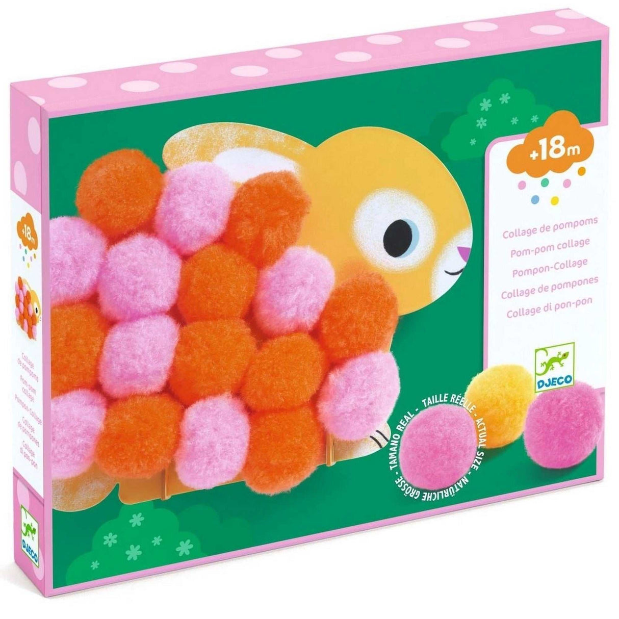 Pompom Collage - Süße Tiere