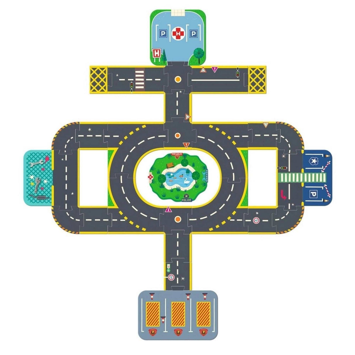 Crazy Motors: Bodenpuzzle Stadt