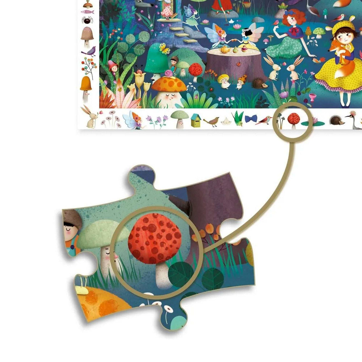 Wimmelpuzzle: Der verwunschene Wald