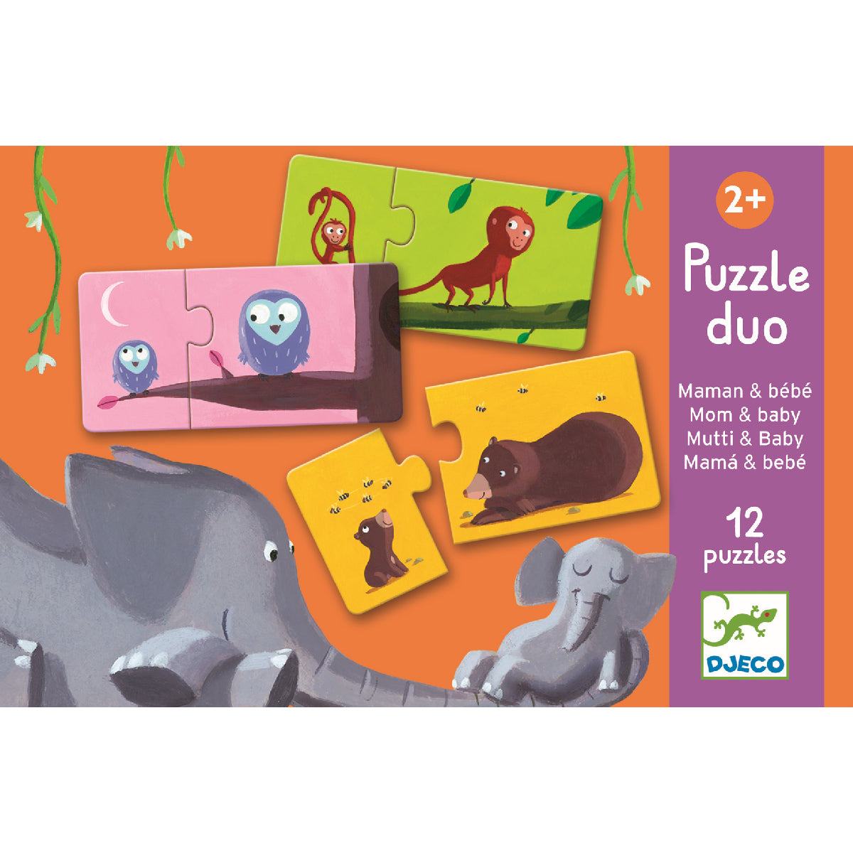 Lernspiel - Puzzle duo/trio: Mami & Baby