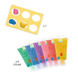 Fingerfarben: 6 Tuben Glitzer
